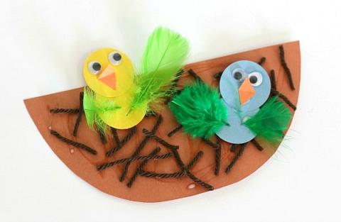 Image of birds in nest craft