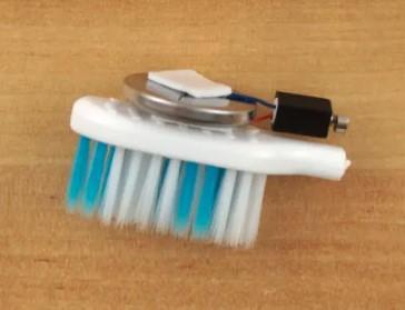 Image of a BristleBot made from a toothbrush