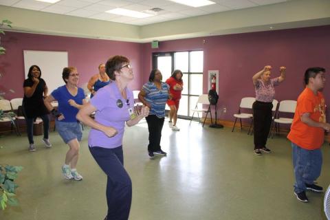 Image of people working out