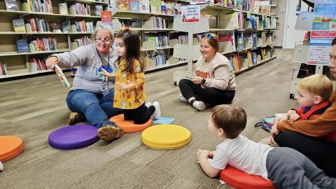 Image of families enjoying story time