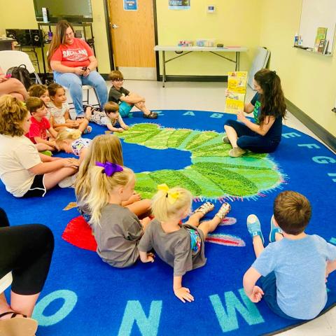 Image of families enjoying story time