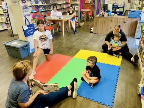 Image of families enjoying story time