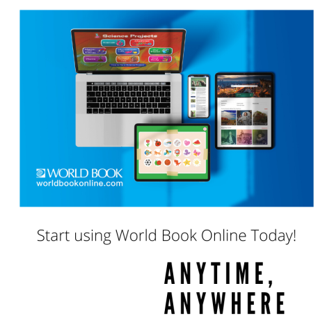 Image of devices displaying World Book Online