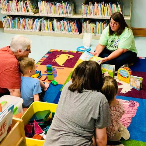 Image of families enjoying story time