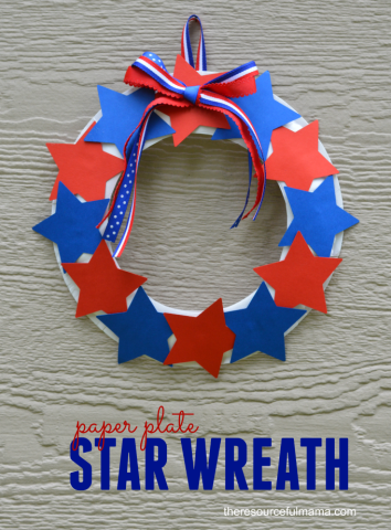 Image of paper wreath made of stars
