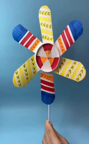 Image of windmill made from paper cup