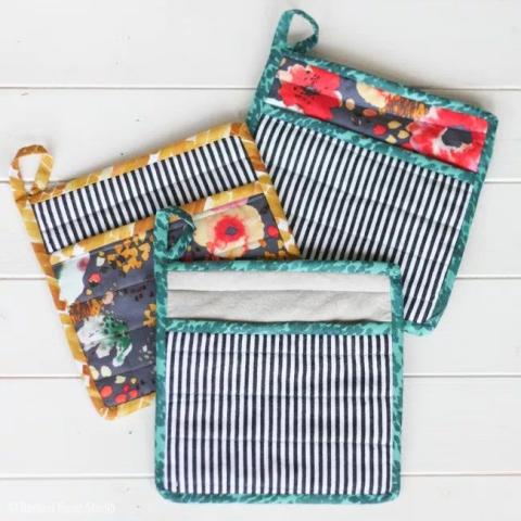 Image of fabric pot holders