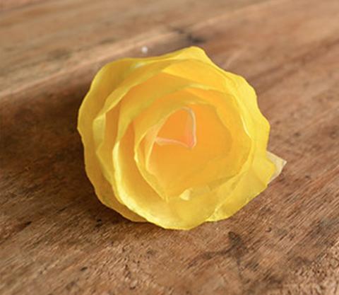 Image of a rose made from a coffee filter