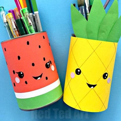 Image of a fruit pencil holder cup