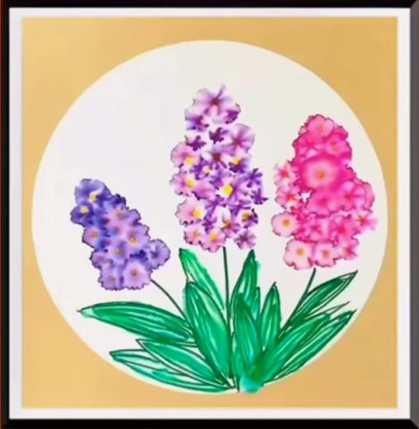 Image of flowers created with watercolors