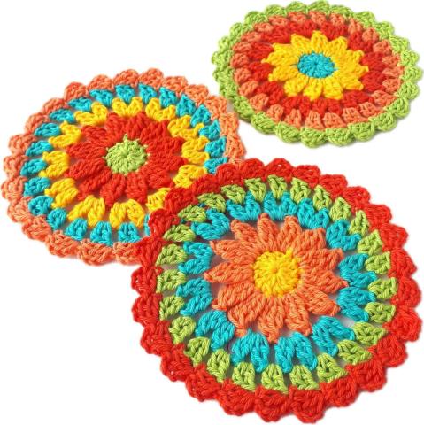 Image of crocheted coasters