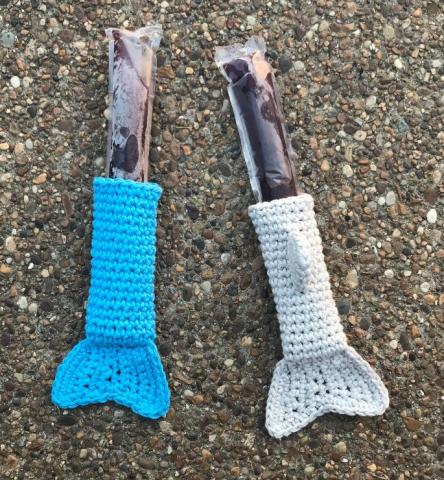 Image of crocheted popsicle holders