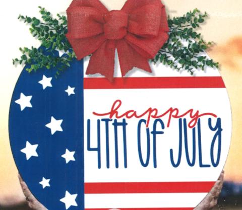 Image of 4th of July door hanger