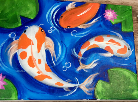 Image of koi fish painting