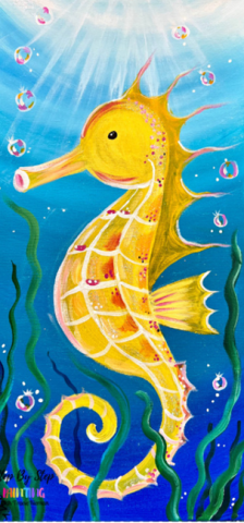 Image of painted seahorse