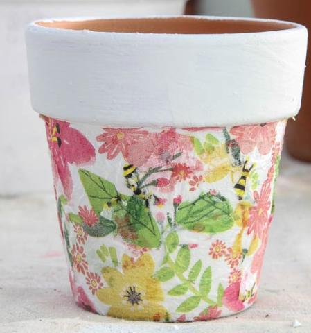 Image of painted flower pot