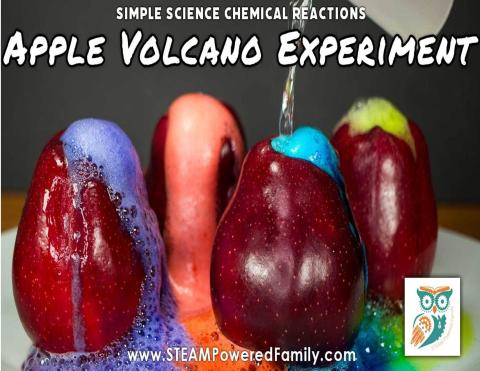 Image of apple volcano experiment