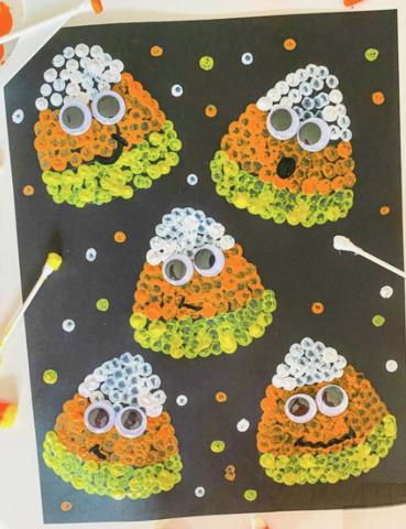 Image of candy corn painting