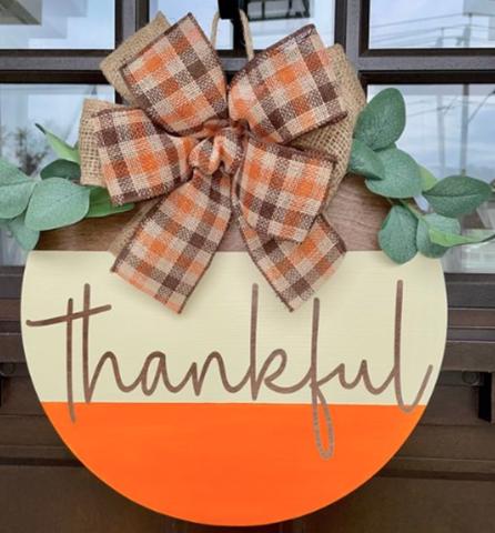 Image of thankful door hanger