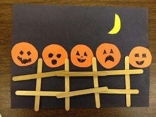 Image of pumpkins on a fence craft