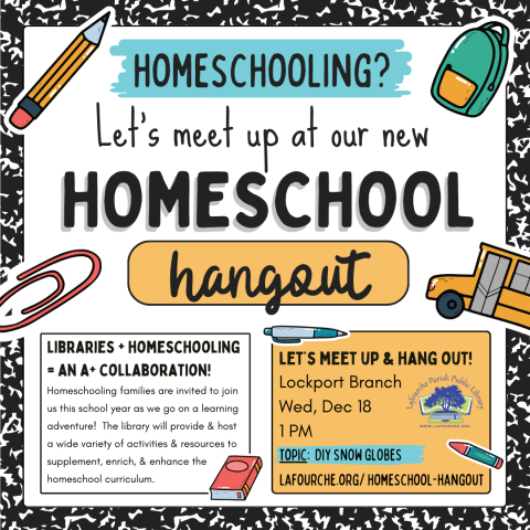 Image of Homeschool Hangout flyer