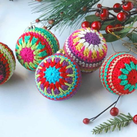 Image of crocheted ornaments