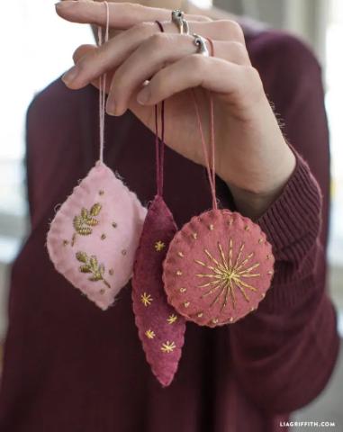 Image of felt ornaments