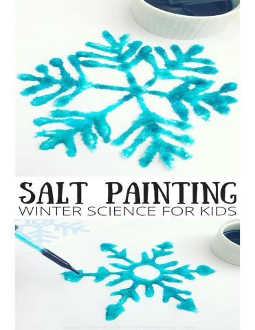 Image of snowflake salt art