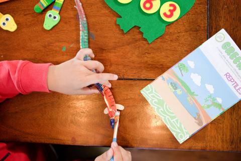 Image of kid crafting