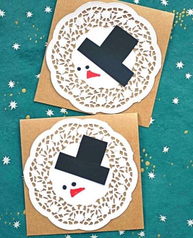 Image of melted snowman card