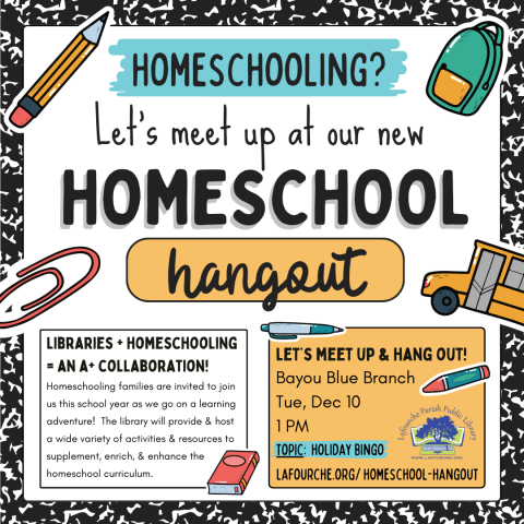 Image of Homeschool Hangout flyer