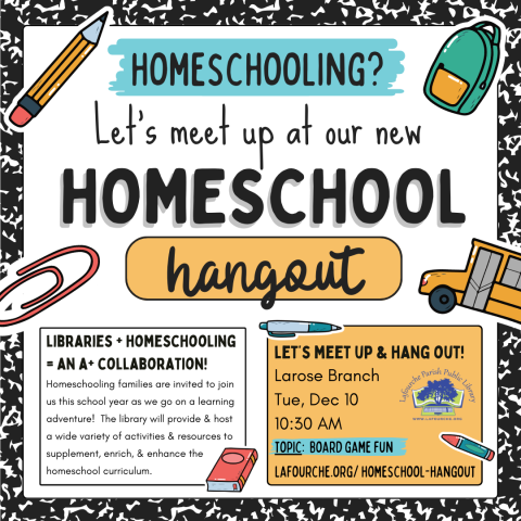 Image of Homeschool Hangout flyer