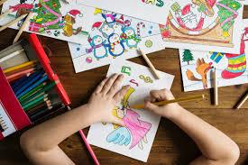 Image of child coloring