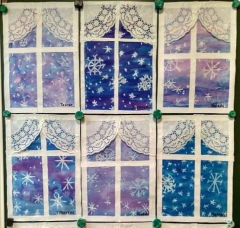 Image of snowy window craft