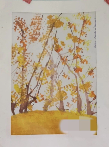 Image of watercolor trees