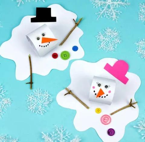 Image of melted snowman craft