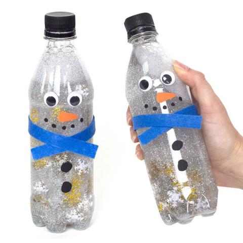 Image of snowman sensory bottle