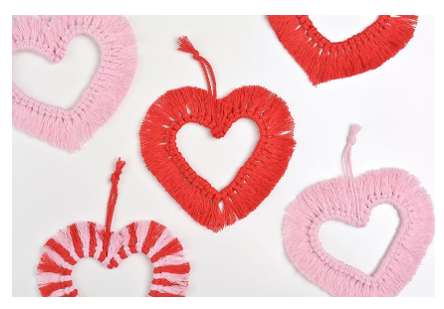 Image of macrame hearts