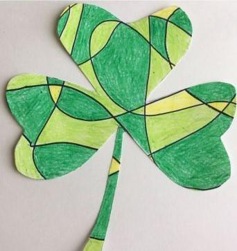 Image of doodled shamrocks