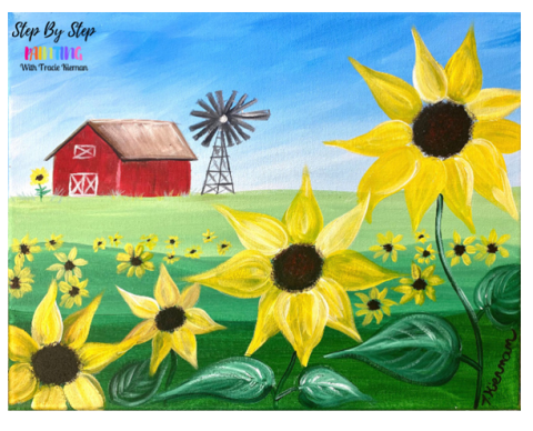 Image of sunflower painting