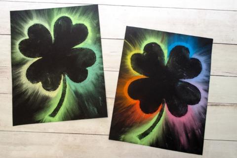 Image of clover chalk art