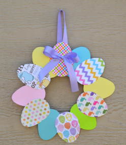 Image of paper Easter wreath