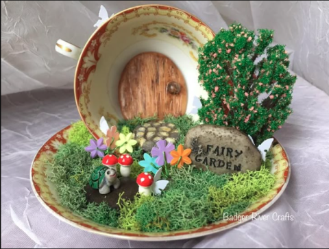 Image of teacup fairy garden