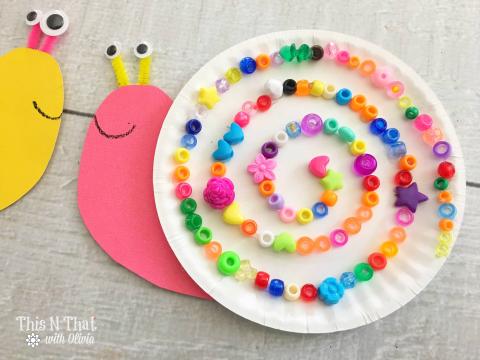 Image of paper plate snail