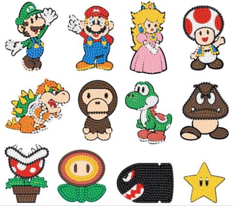 Image of Mario diamond art
