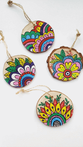 Image of wood medallions