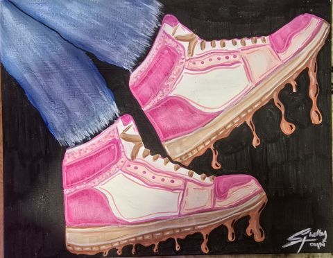 Image of sneakers painting
