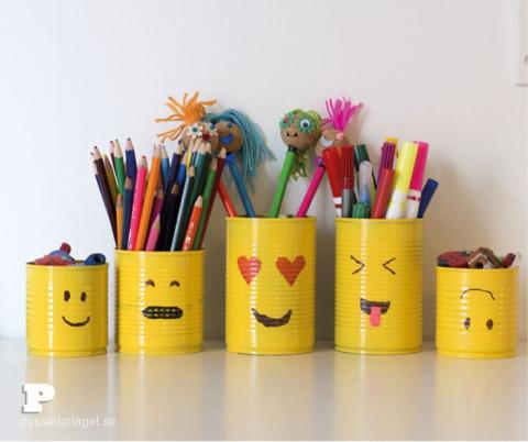 Image of emoji pencil cans