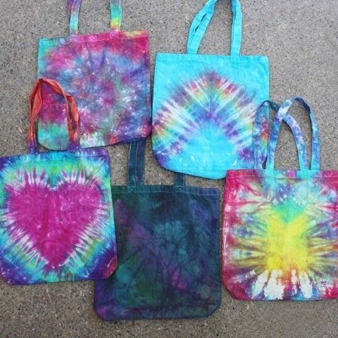 Image of tie dye tote
