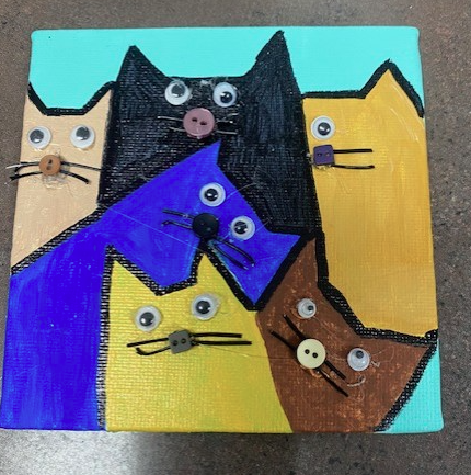 Image of cat painting
